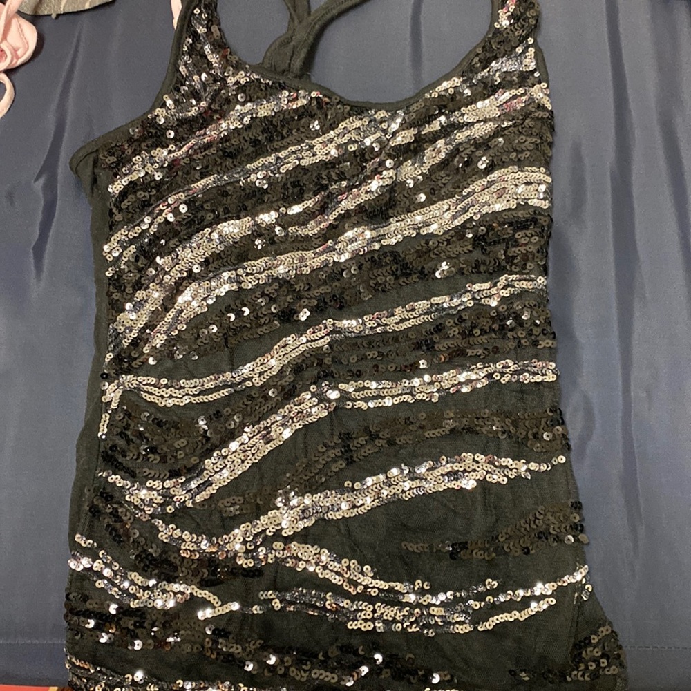 Black and silver tank top